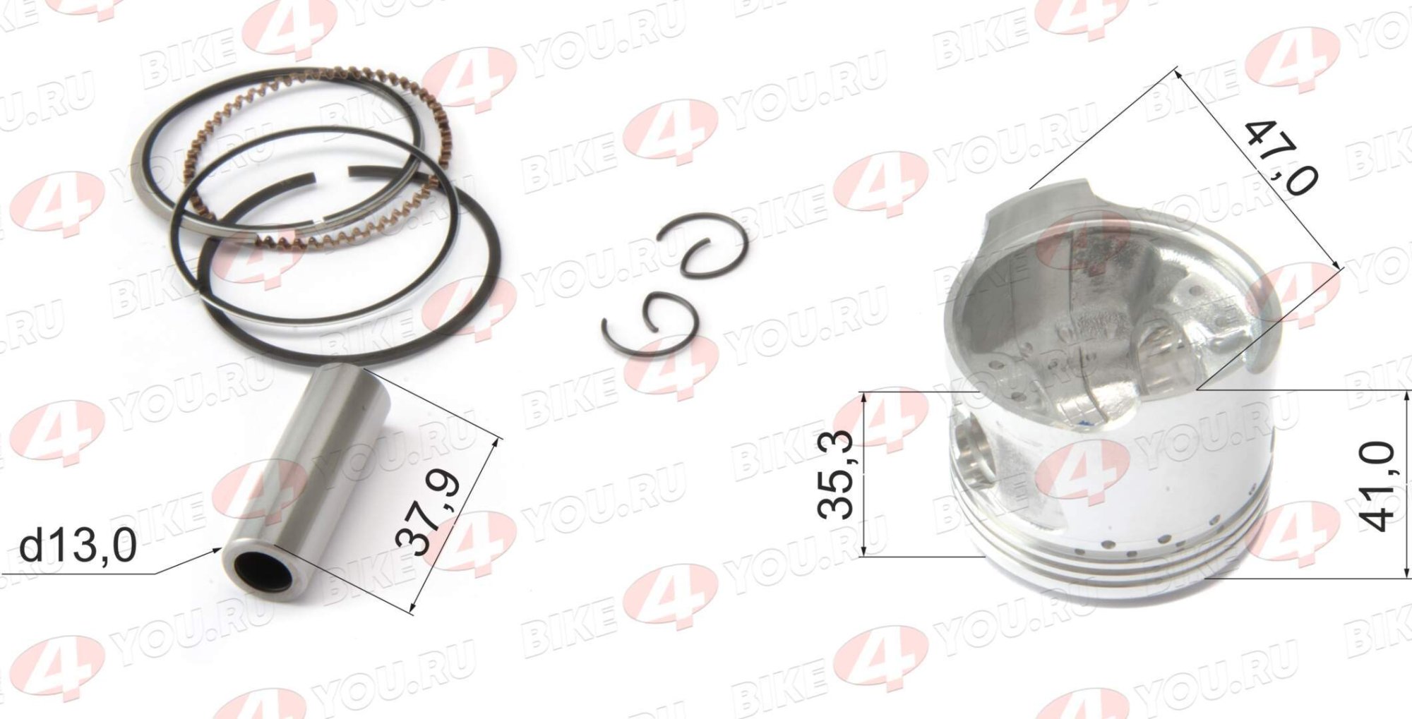 Поршень в сборе 147FMH 70см3 D=47 X-TECH