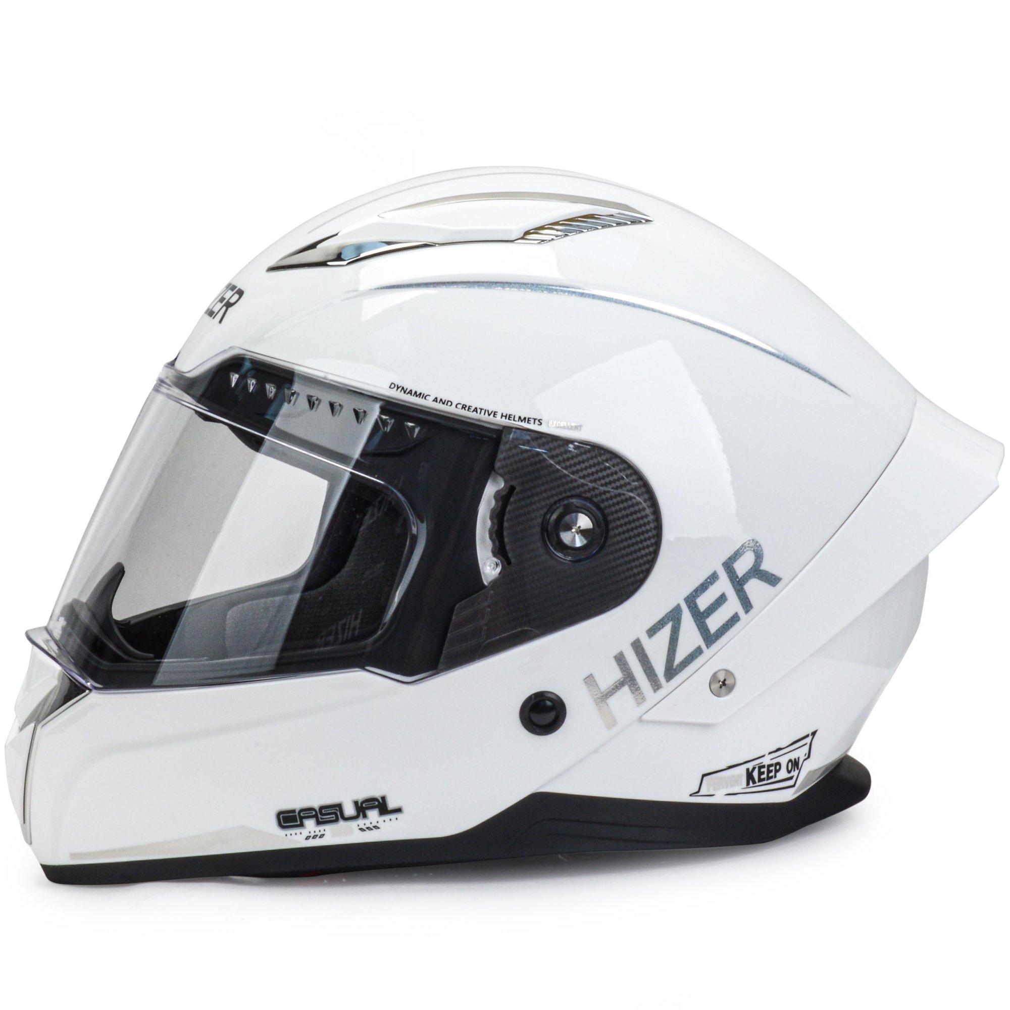 Шлем мото интеграл HIZER 550 №4 (S) white