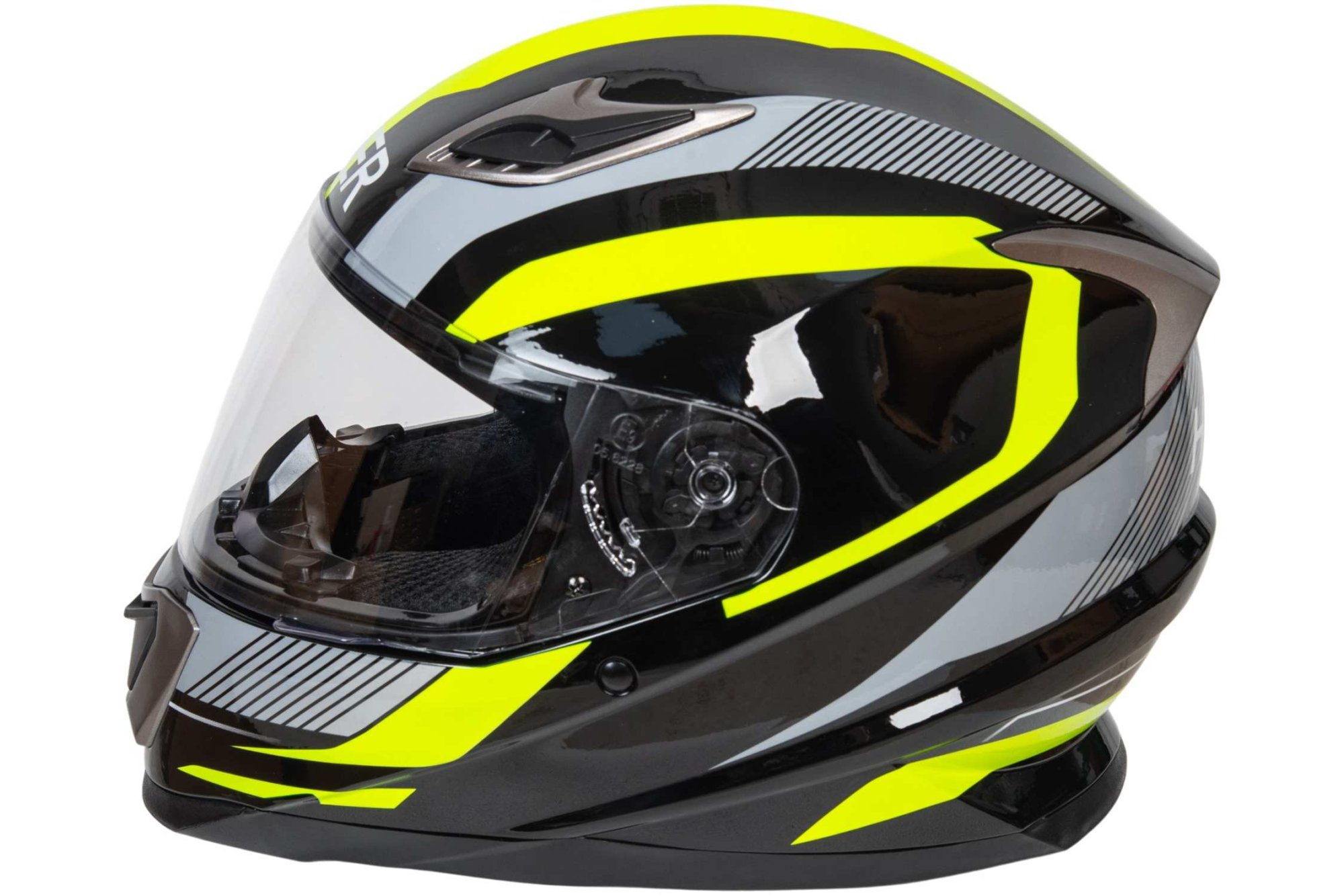 Шлем мото интеграл HIZER B562 №1 (L)  black/yellow