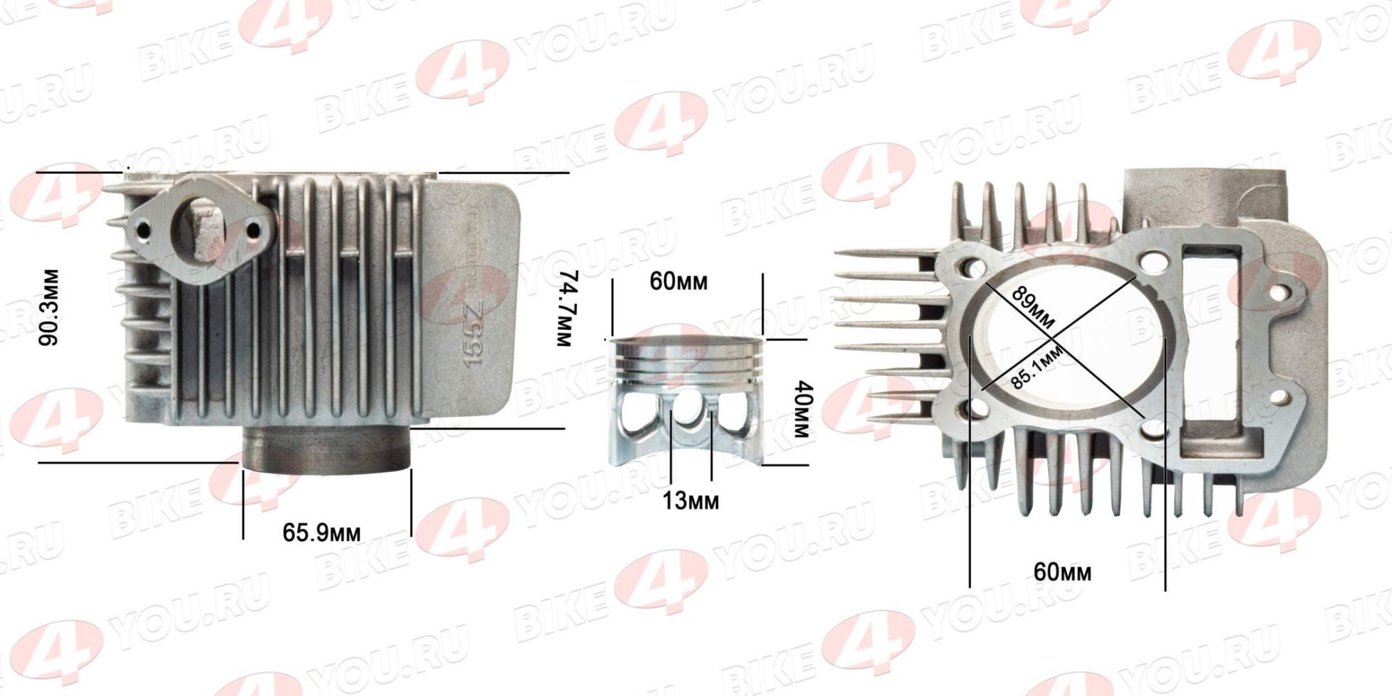 Цилиндро поршневая группа ( ЦПГ ) W150 155см3  ZS