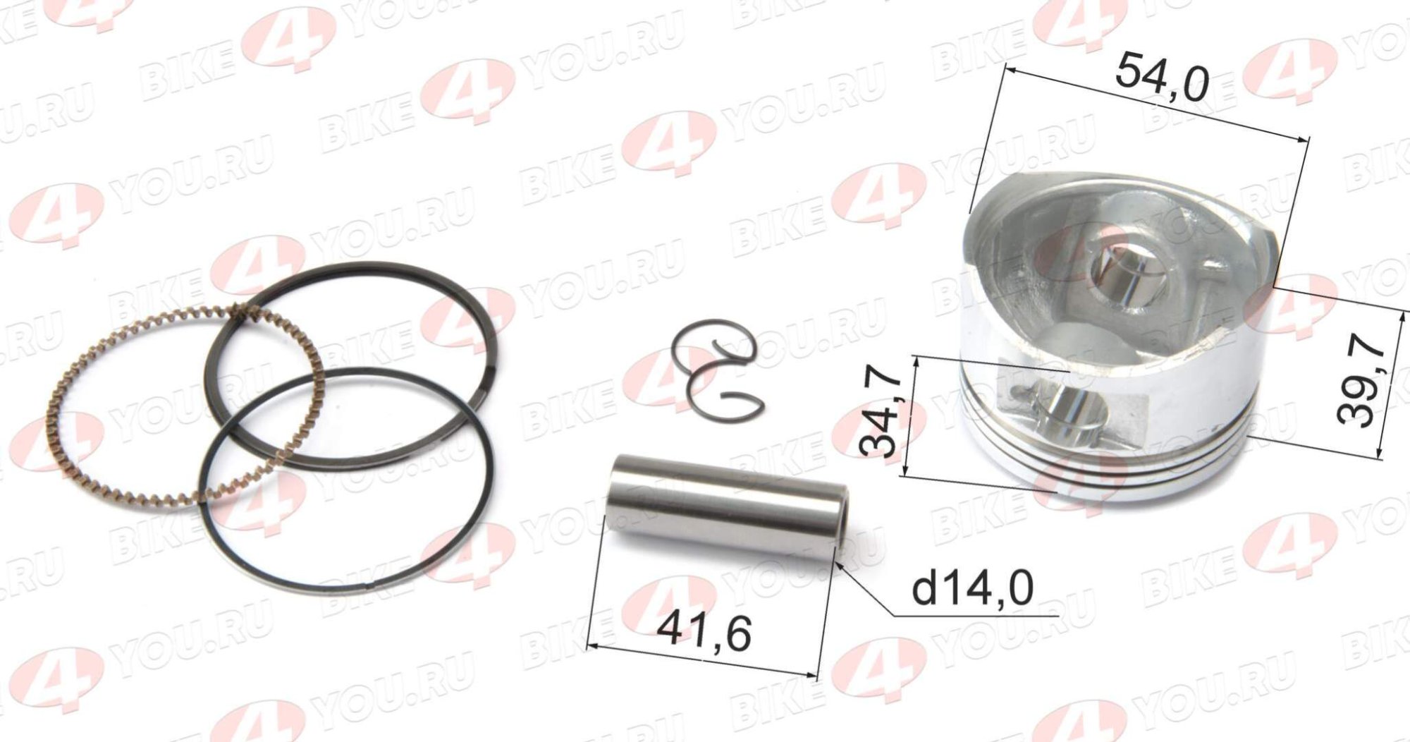 Поршень в сборе 154FMI 125см3 X-TECH