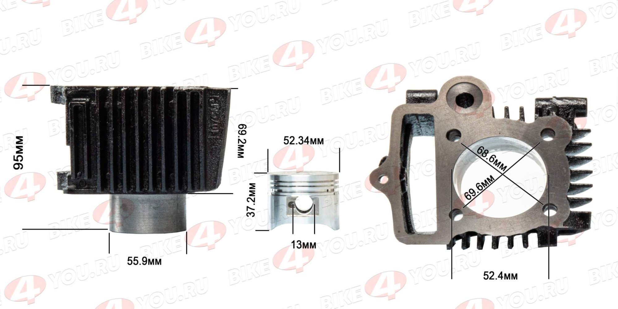 Цилиндро поршневая группа ( ЦПГ ) 152FMH-2 110см3 ZS